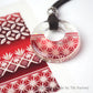 Resin Sticker [KIRIKO Japanese Pattern Red]